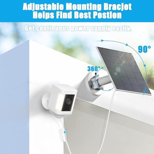 6W Solar Panel Compatible with Ring Spotlight Cam 6W Solar Panel for Ring