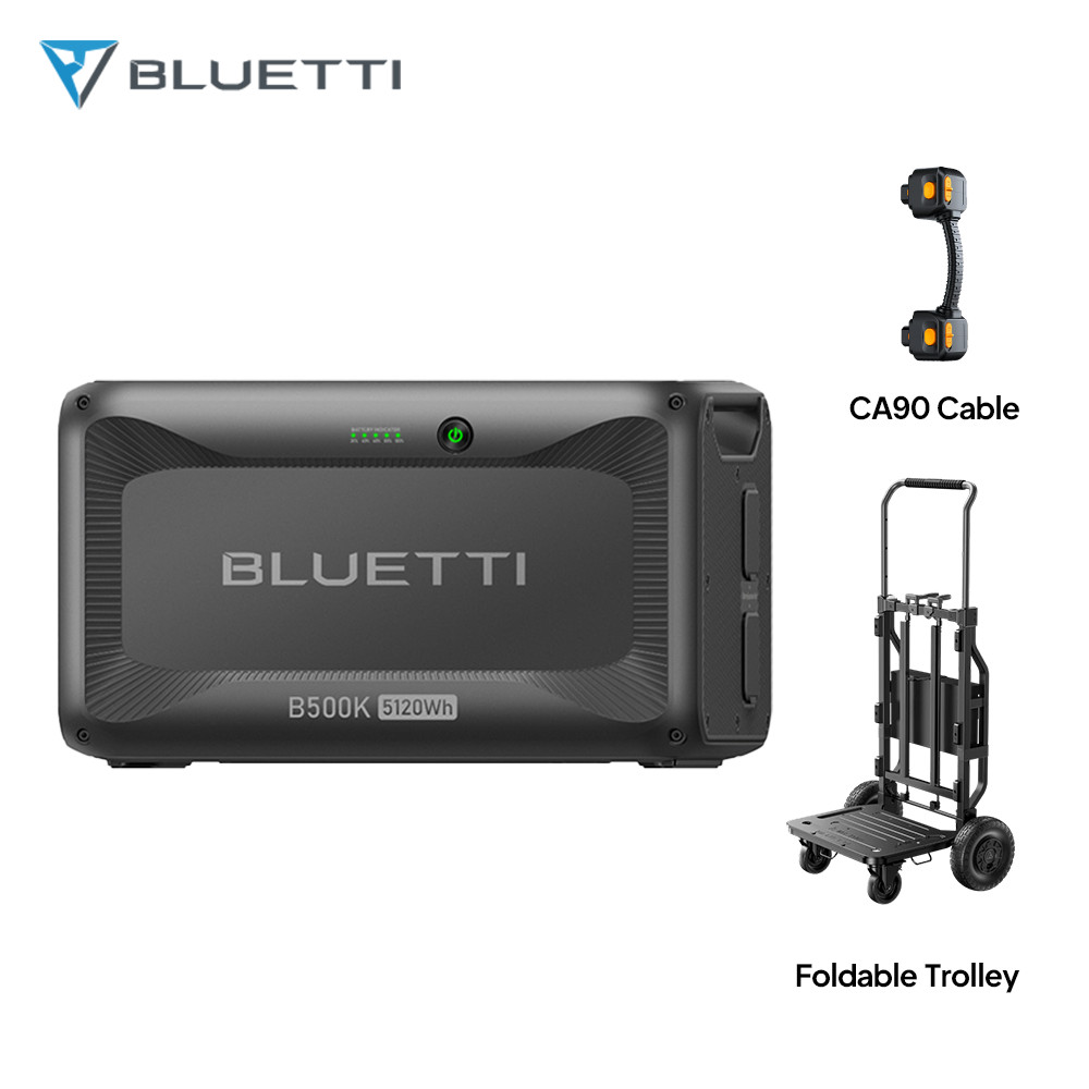 BLUETTI B500K 5120Wh Expansion Battery for Apex 300+Foldable Trolley Combo