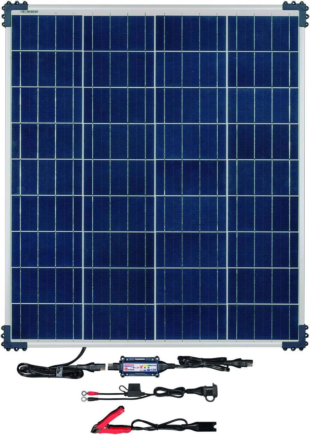 Optimate SOLAR + 80W Solar Panel, TM-523-8, Solar Pulse Charger, Tester & Mainta