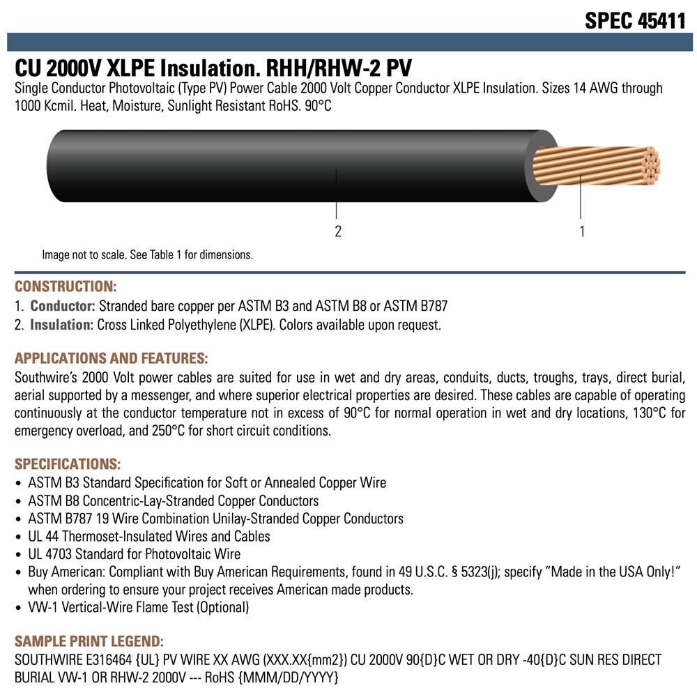 10′ RED & Black 10AWG Solar Panel Wires 2000V UL 4703 Pure Copper Made in USA