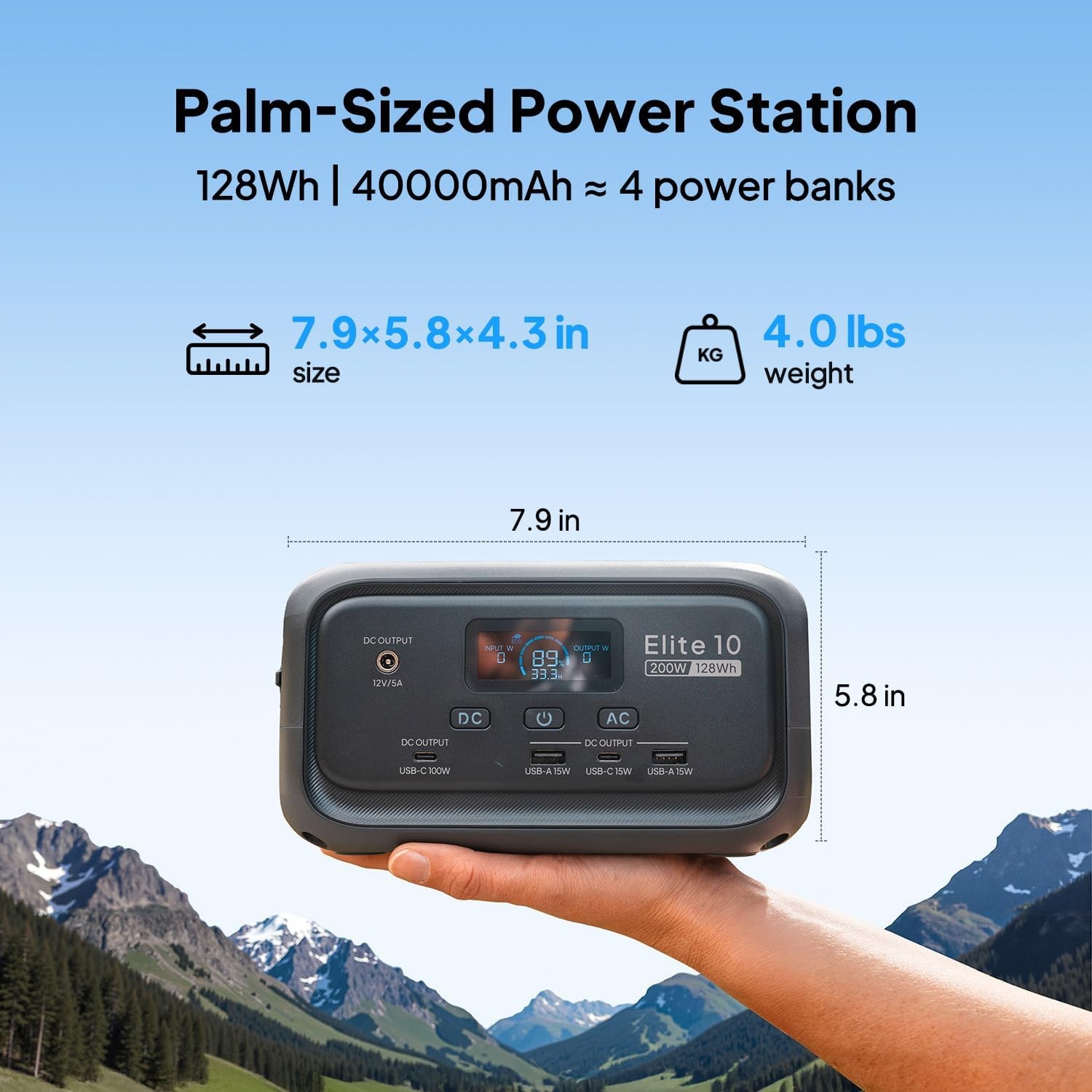 BLUETTI Elite 10 Mini 128Wh LiFePO4 Solar Generator