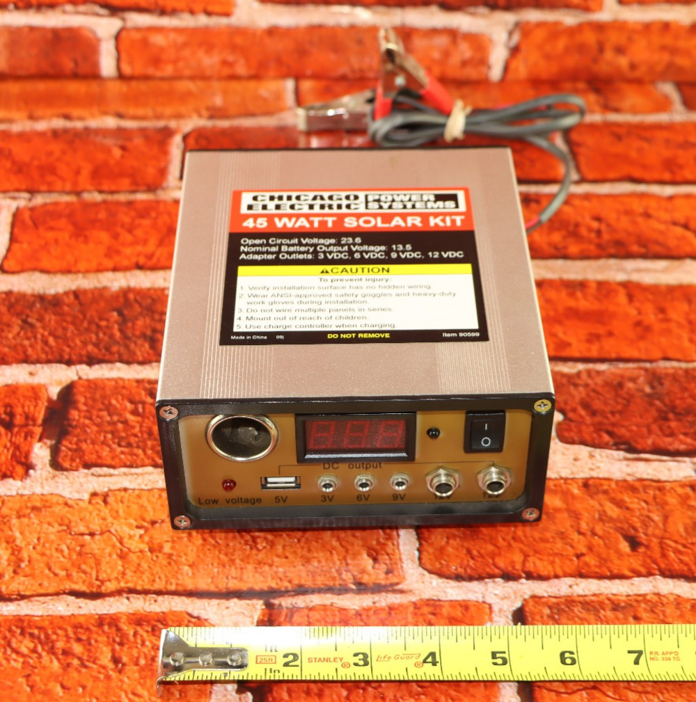 Chicago Electric 45 Watts Harbor Frieght Solar Panel Kit CHARGER ONLY 90599