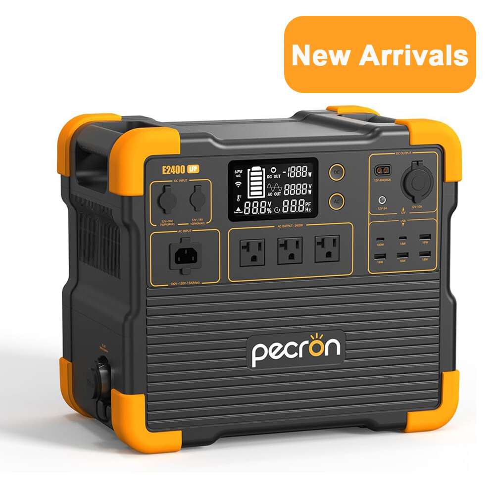 E2400LFP Pecron Portable Power Station 2048Wh 2400W LiFePO4 Scalable 8192Wh