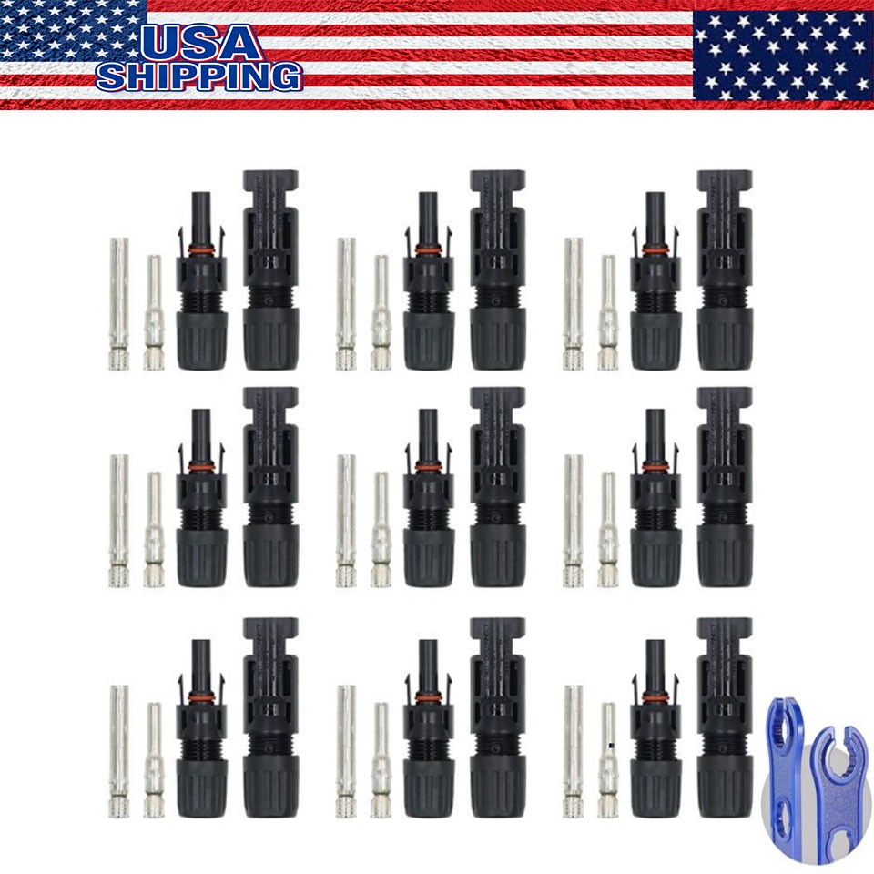 10-100Set Male Female Wire Cable Connector Set Solar Panel Waterproof Connector