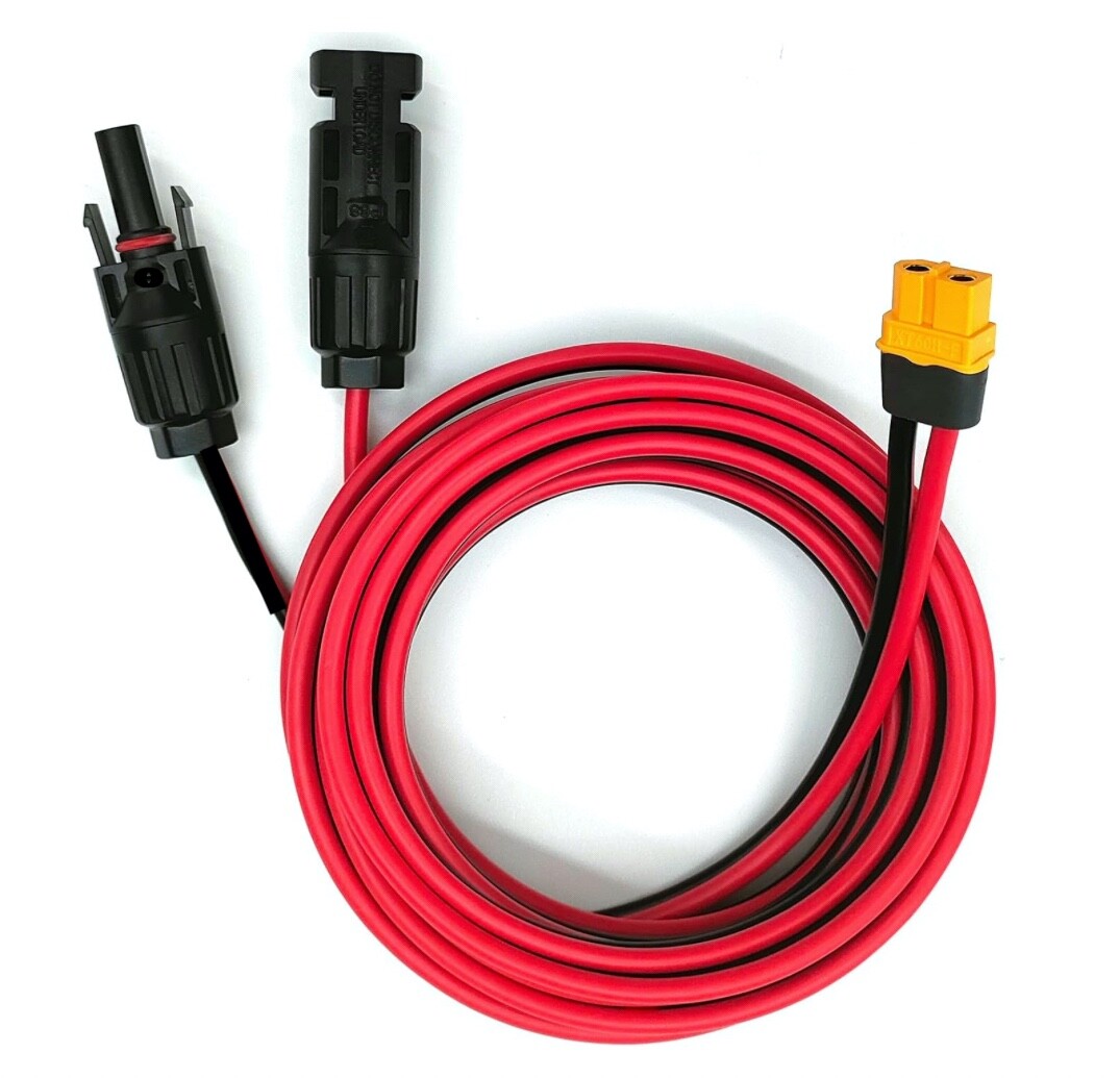 50ft Solar Panel Extension Cable Wire XT60 Female to Solar MC4 Connectors
