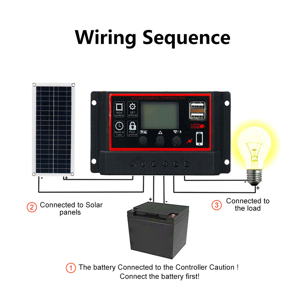 1000 Watts Solar Panel Kit 100A 12V Battery Charger w/ Controller Caravan Boat