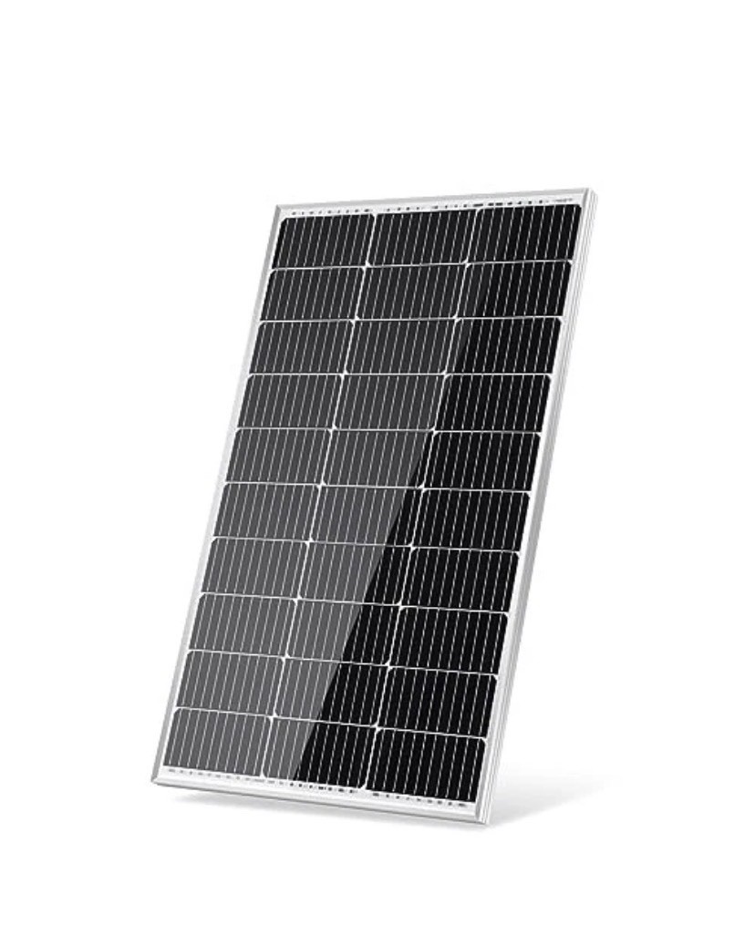 Traver Force Solar Panel 100 Watt 10BB Monocrystalline 12V Solar Panels 1 Pack