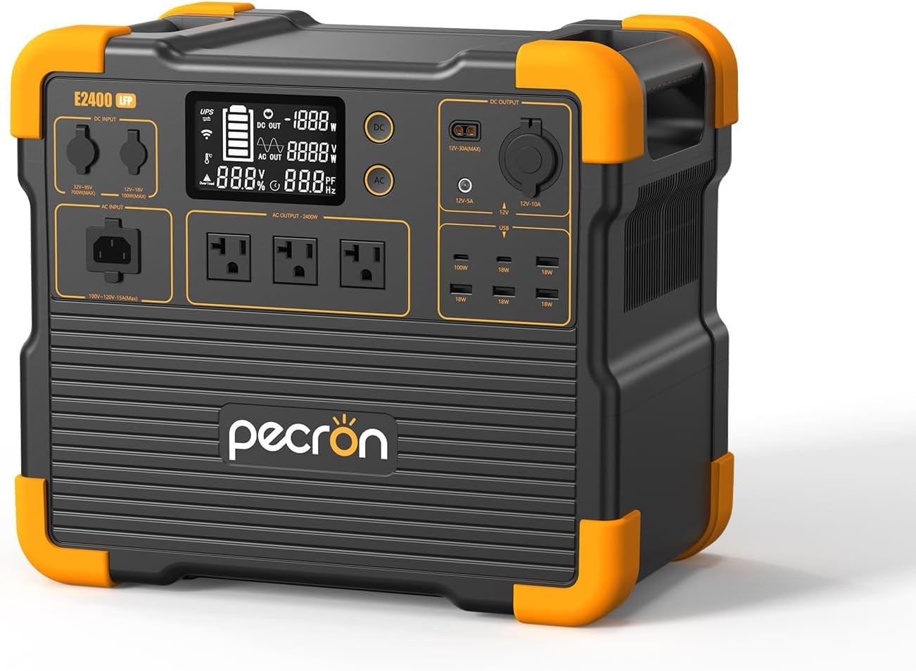 E2400LFP Pecron Portable Power Station 2048Wh 2400W LiFePO4 Scalable 8192Wh