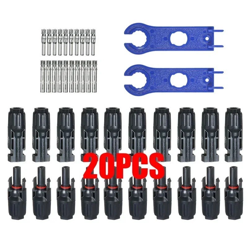 10 Pairs Male Female Wire Cable Connector Set Solar Panel Waterproof Adapters