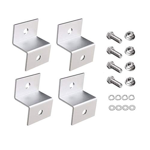 1 Set 4pcs Solar Panel Mounting Hardware Z Type Bracket Aluminum W/stainless B