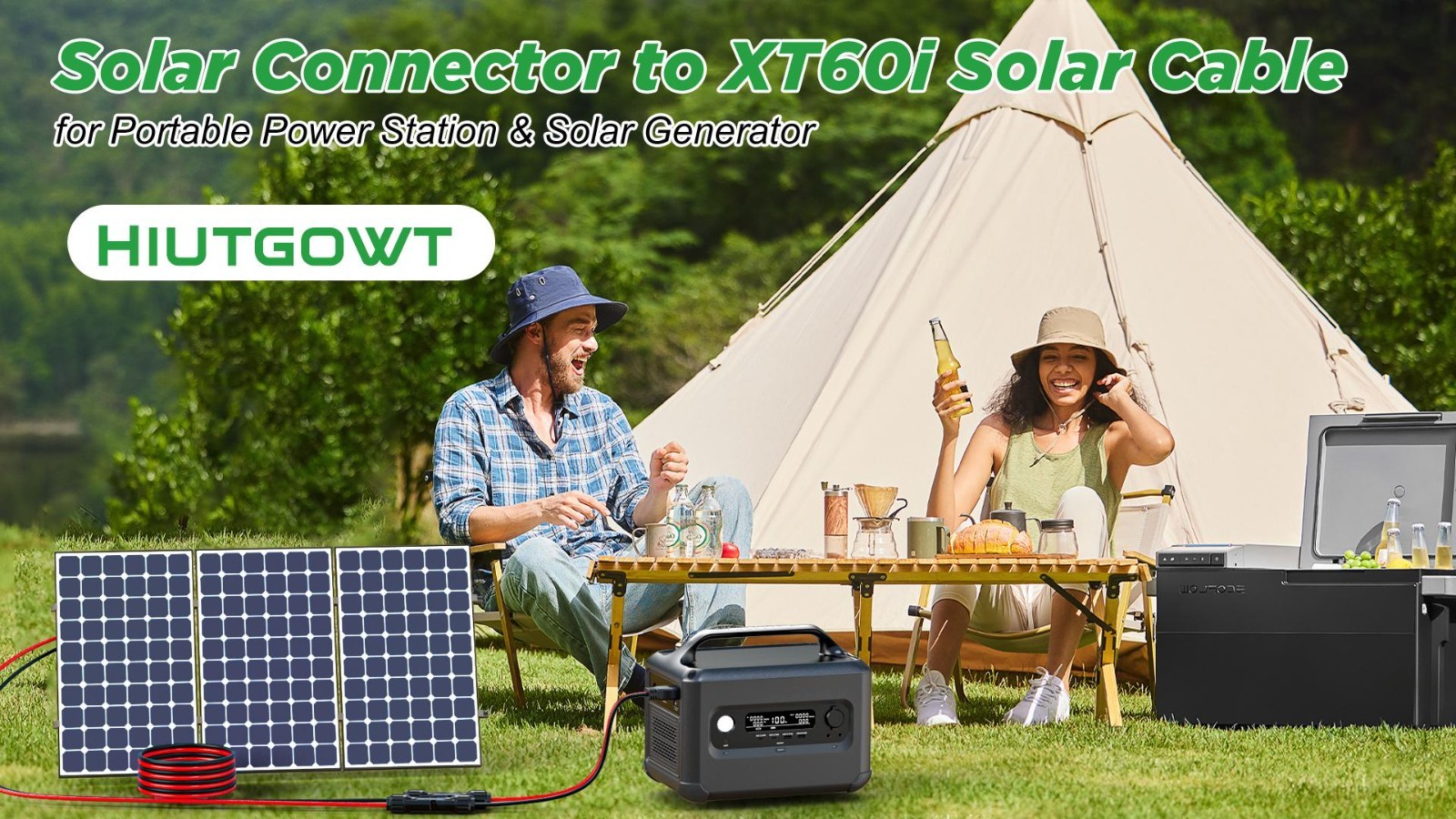 10AWG XT60i Solar Cable 25FT Solar to XT60i Extension Connector for Portable
