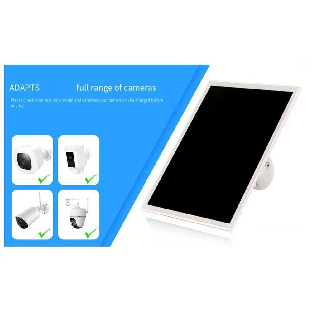 10W 5V Monocrystalline Solar Panel DC+Type-C for Low Camera/4836