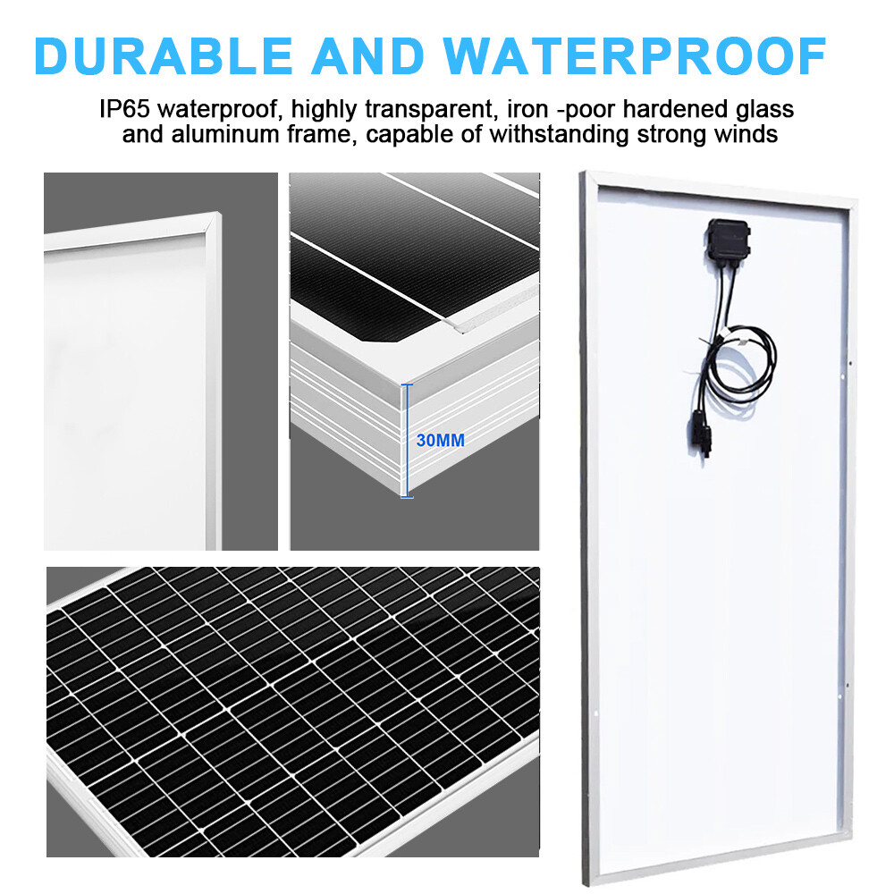 800W 12V Solar Panel High Efficiency Monocrystalline Off Grid Home RV Camping