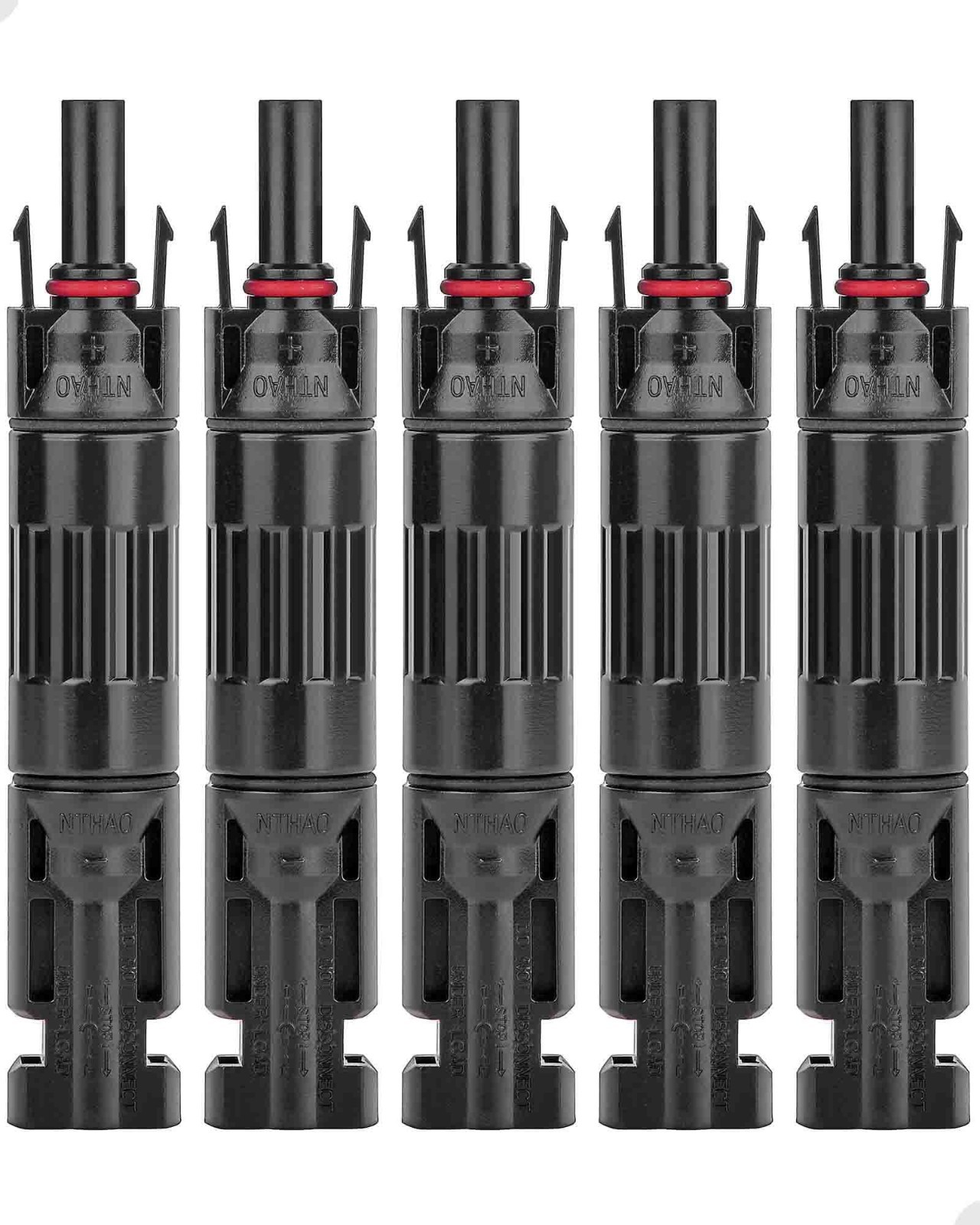 5 PCS Waterproof Solar Panel Connectors Male/Female 10A with Built-in Diode, Ant
