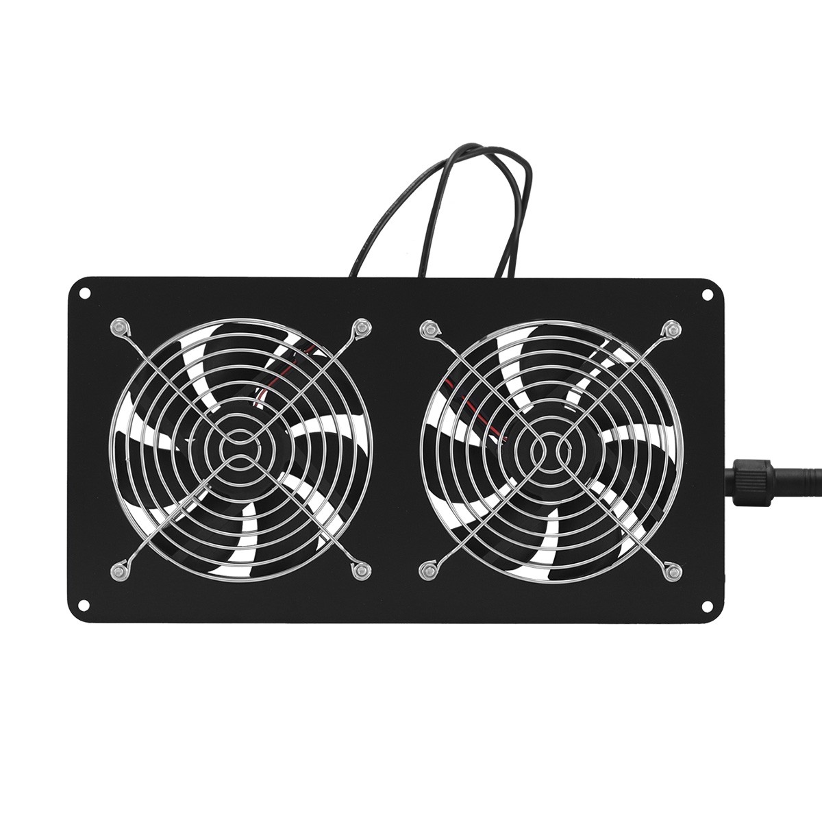 15W Solar Powered Exhaust Fan Kit with 28x28cm Panel for Pet House Ventilation