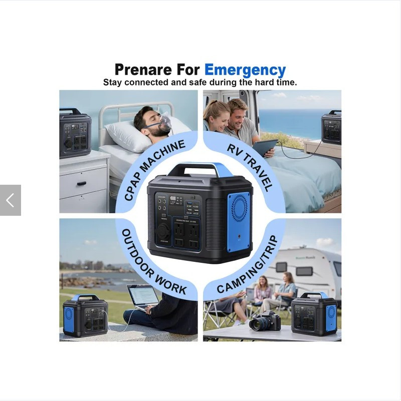 296Wh 80000mAh Portable Power Station Solar Generator Camping RV Home