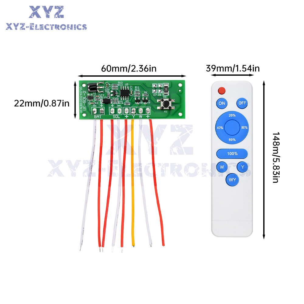 Dual Color Solar Light Circuit Board Solar Wall Light Remote Control Drive Board