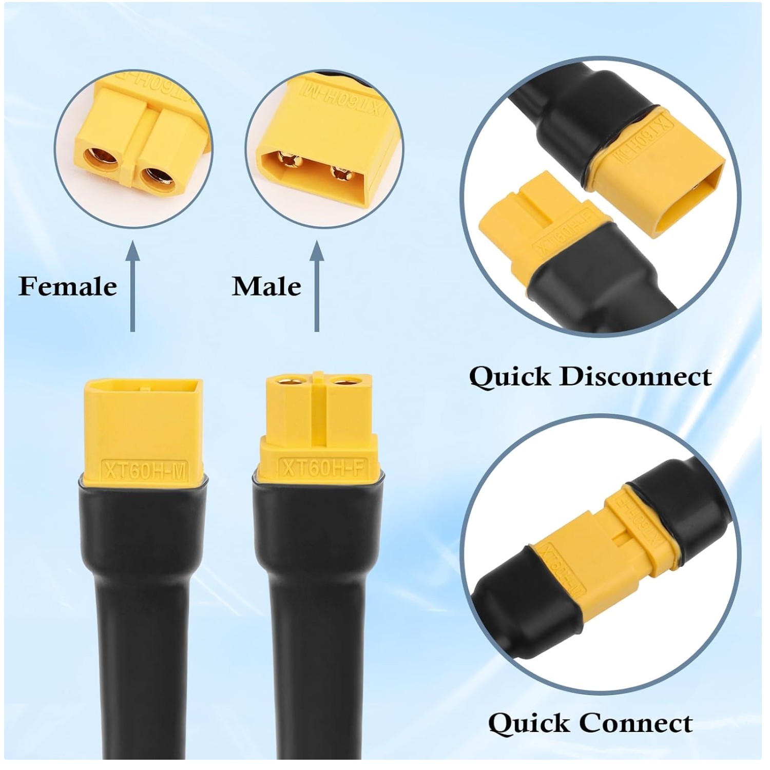 Reliable XT60 Male to Female Connector Cable