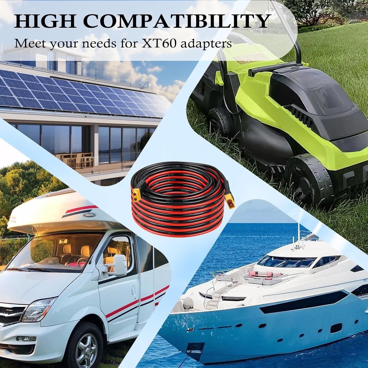 Reliable XT60 Adapter Cable for Portable Power Station