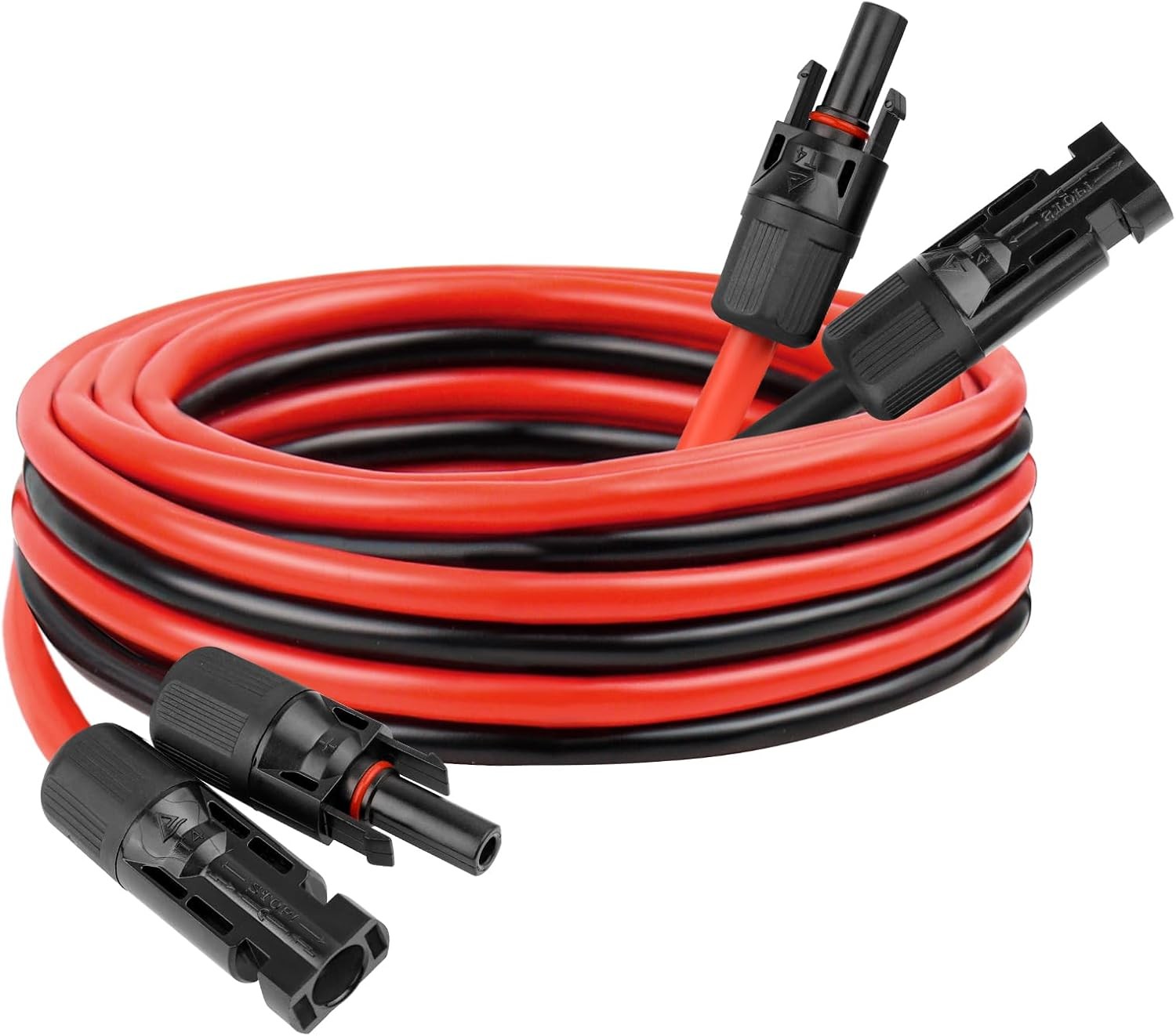 10 FT 10 AWG Solar Extension Cable, Flexible Male to Female Connector Wire