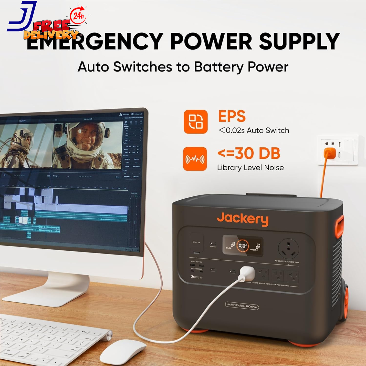 2000 plus Portable Power Station 2042Wh Lifepo4 Solar Generator 3000W AC Output