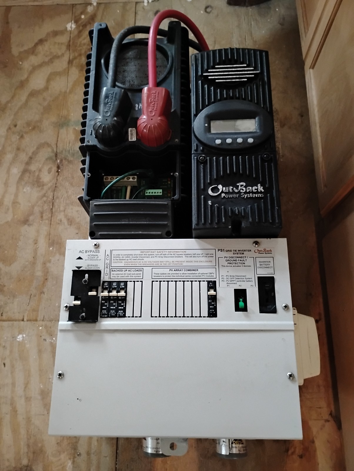 Outback Power PS1- 2500 Power System Pre Wired Solar System Cabinet 24V/120 NOS