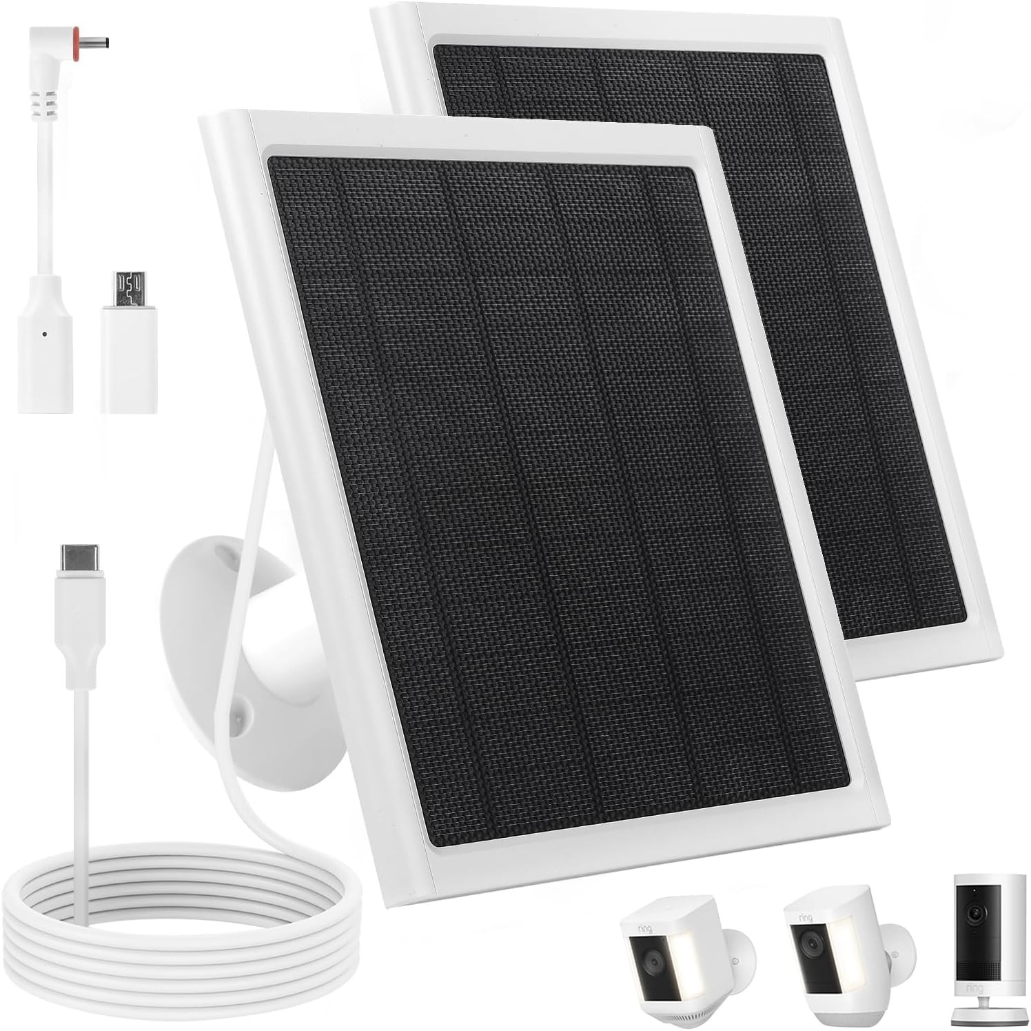 Ring Solar Panel,8W Ring Solar Charger Compatible with Stick Up Camera & Pro, Sp