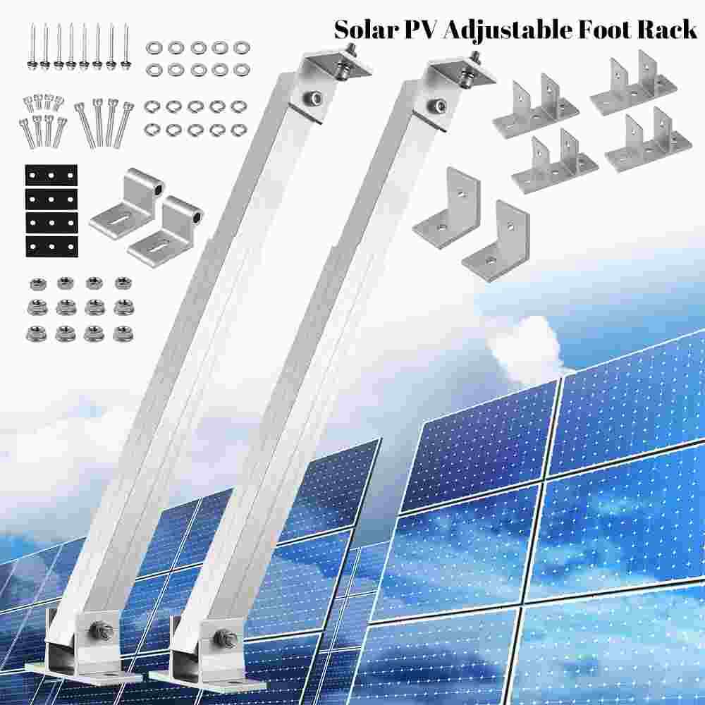 Solar Panel Stand Mounting Brackets Aluminum Alloy Adjustable Tilt for Roof Wall
