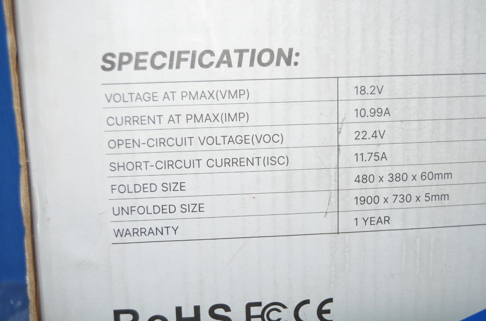 ATEM POWER 200W Portable Solar Blanket Model AP200MS-B