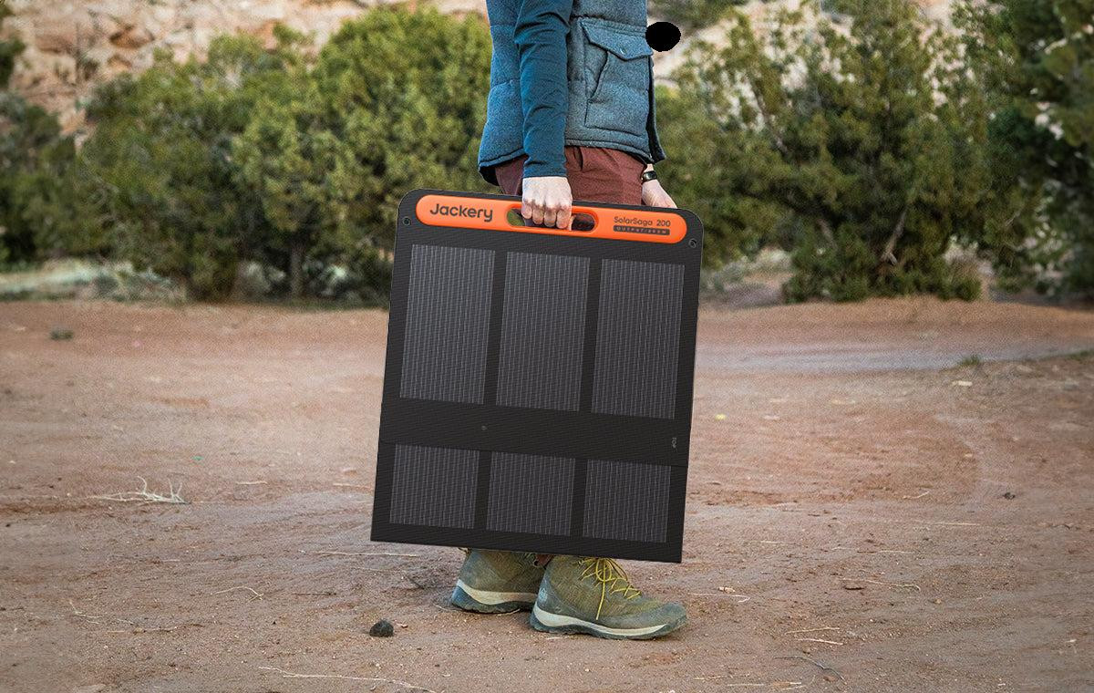 Jackery SolarSaga 200W Portable Solar Panel,IP68 Foldable Bifacial Solar
