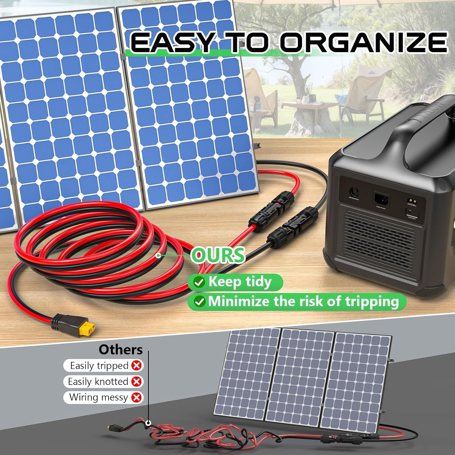 High-Quality 10AWG XT60 Solar Cable – 600V, 25FT for Efficient Power Transfer