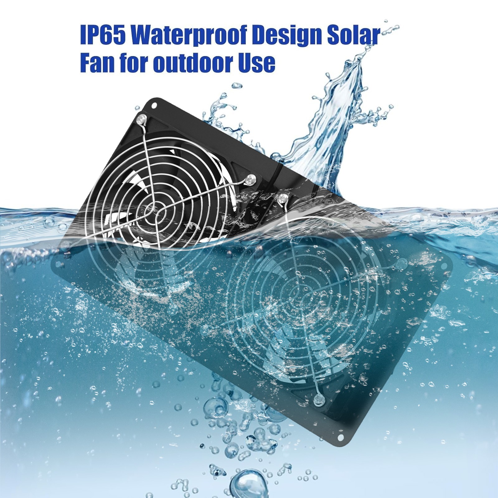 Solar Powered Dual Exhaust Fan Solar Panel Fan 15W For Greenhouse Shed Attic