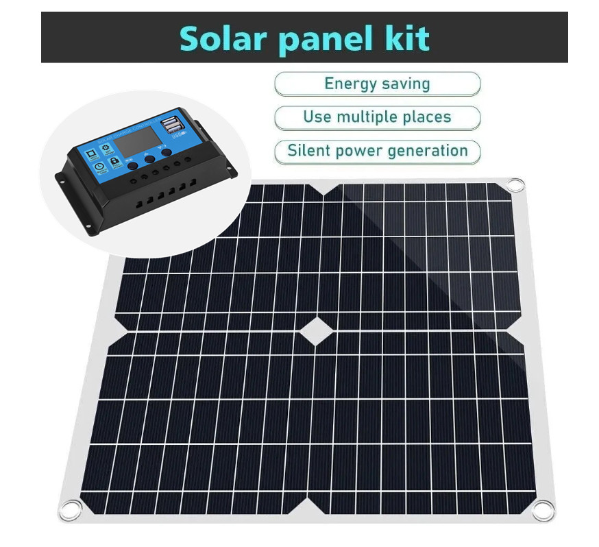 200 Watts Solar Panel Kit 100A 12V Battery Charger w/ Controller Caravan Boat RV