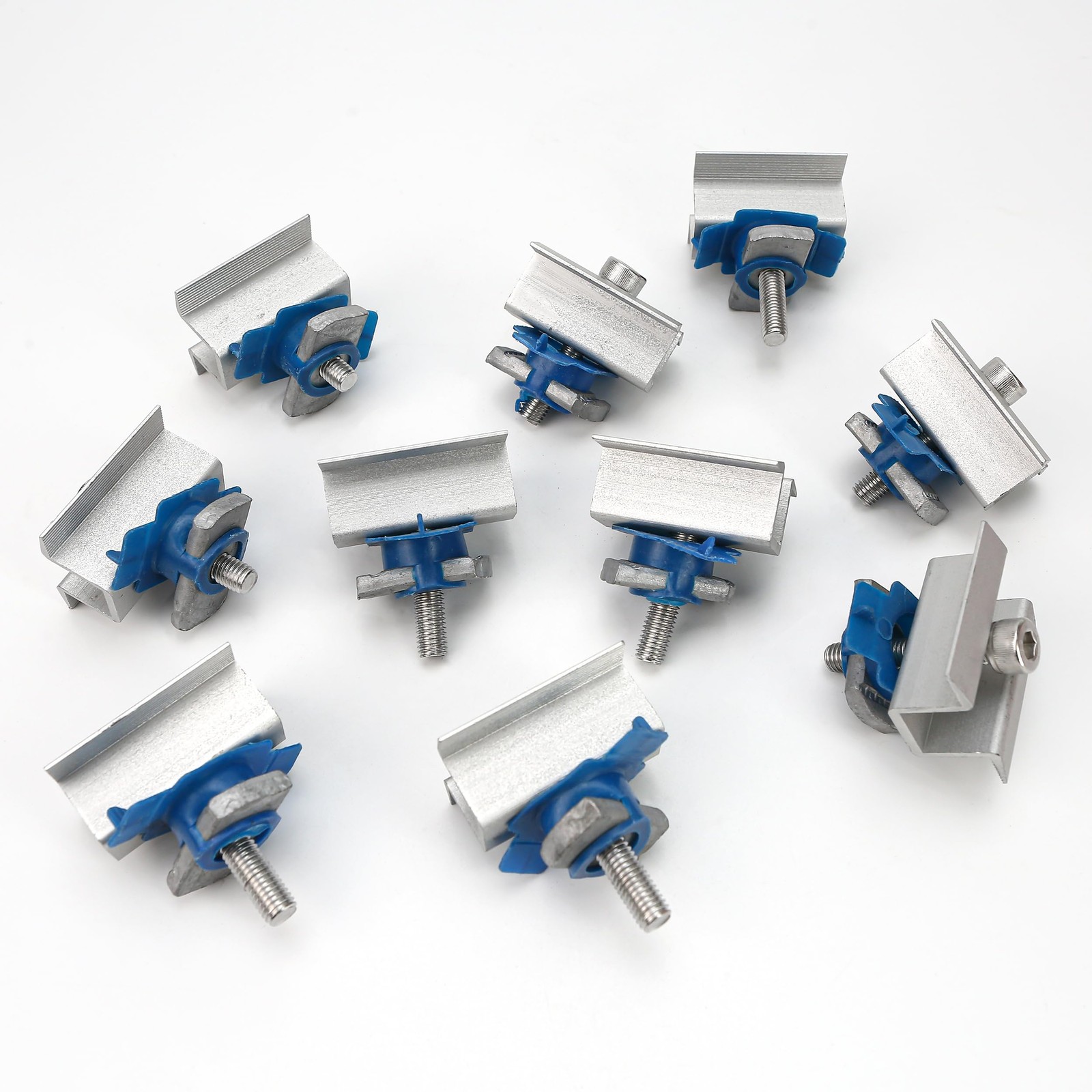 Adjustable Solar Panel Mounting Bracket Clamps Mid Roof Hardware W/Nut Bolt 10PC