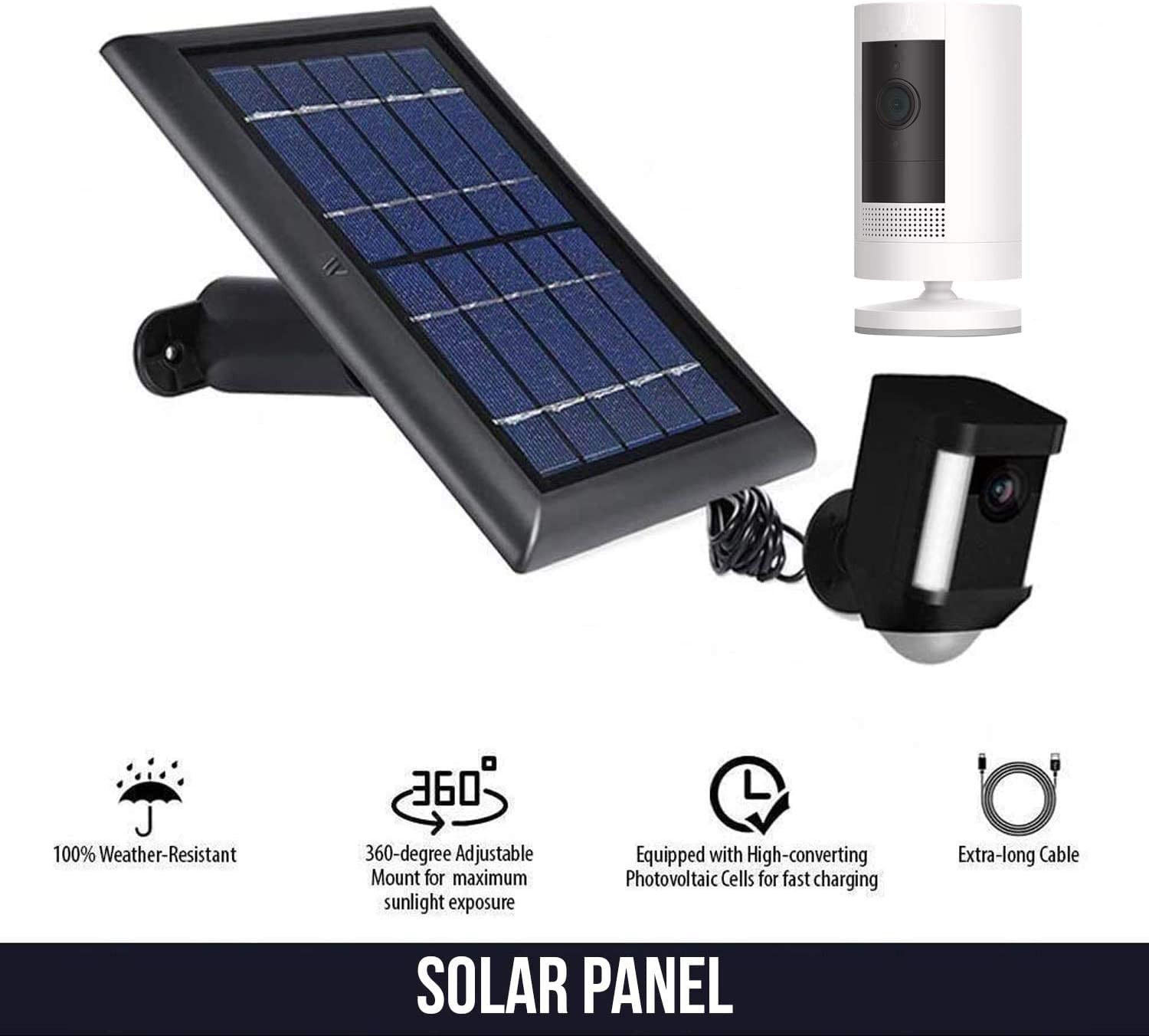 Ring Solar Panel for Spotlight Cam & Stick Up Cam Battery (3 Pack) (Used)