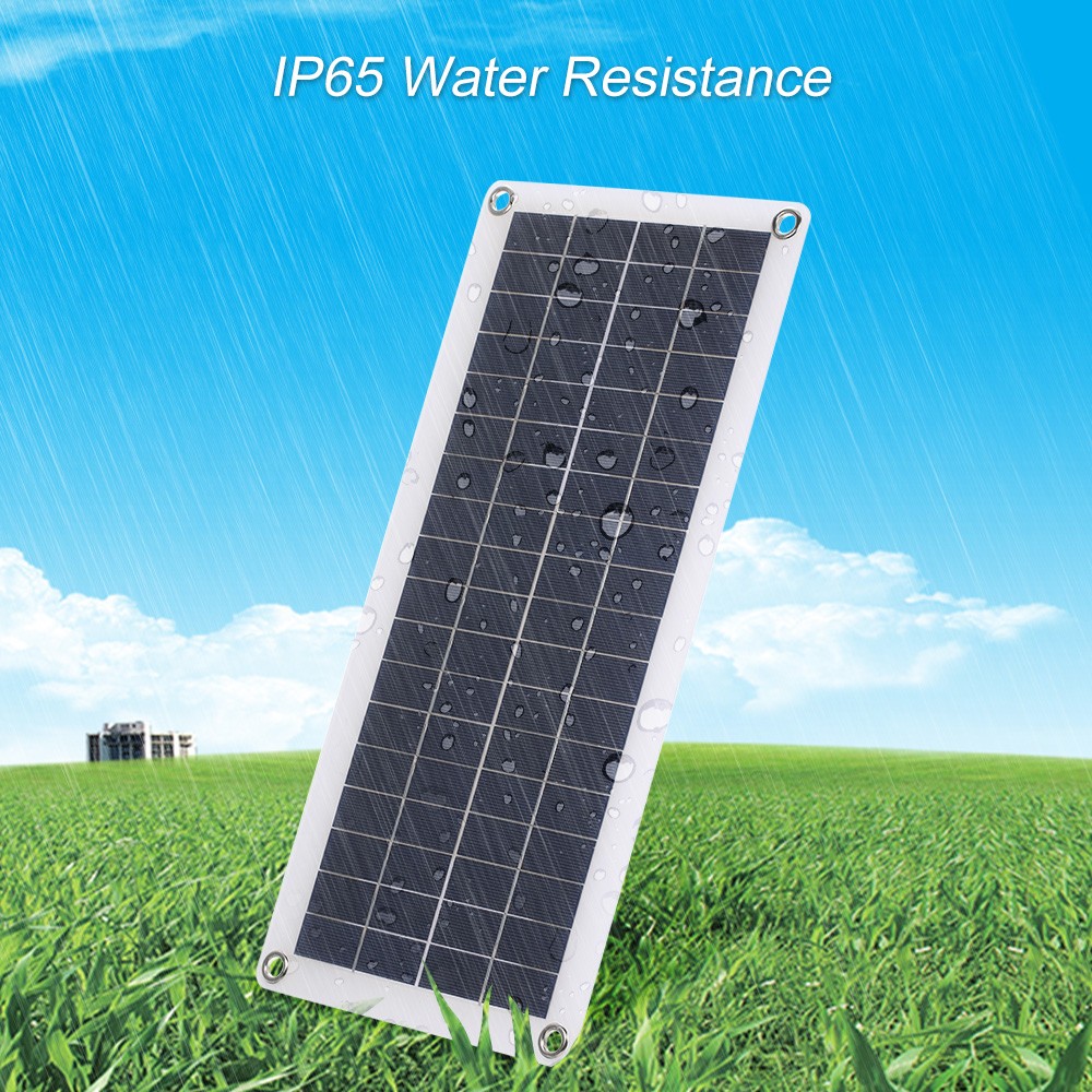 1-DC 5V/18V Dual Output 20W Solar Panel With 2 USB Ports & Car Charge IP65 WHHP