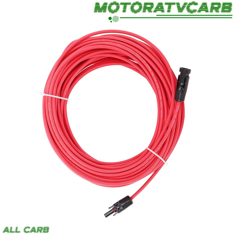 ALL-CARB 12AWG 20M Black+Red Solar Panel Extension Cable Wire+Connector