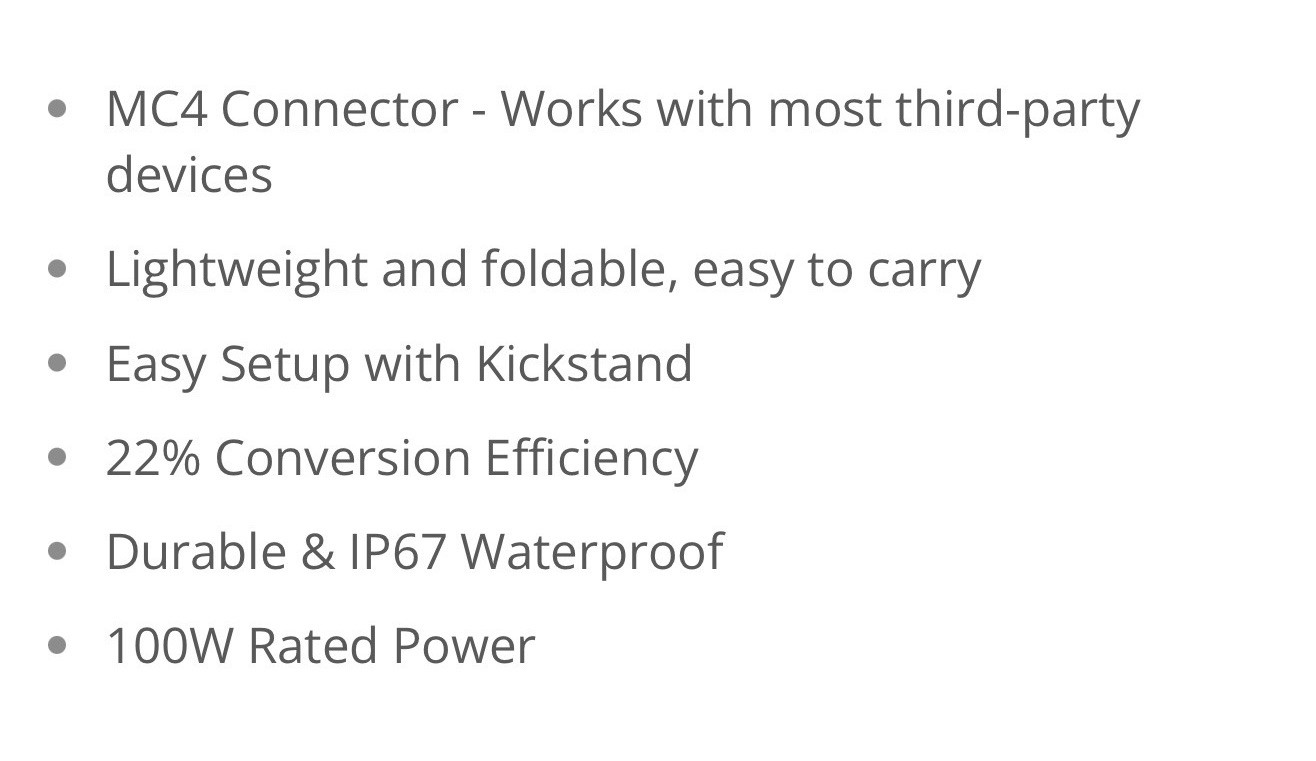 Foldable Portable Solar Panel for Power Station 100W NEW