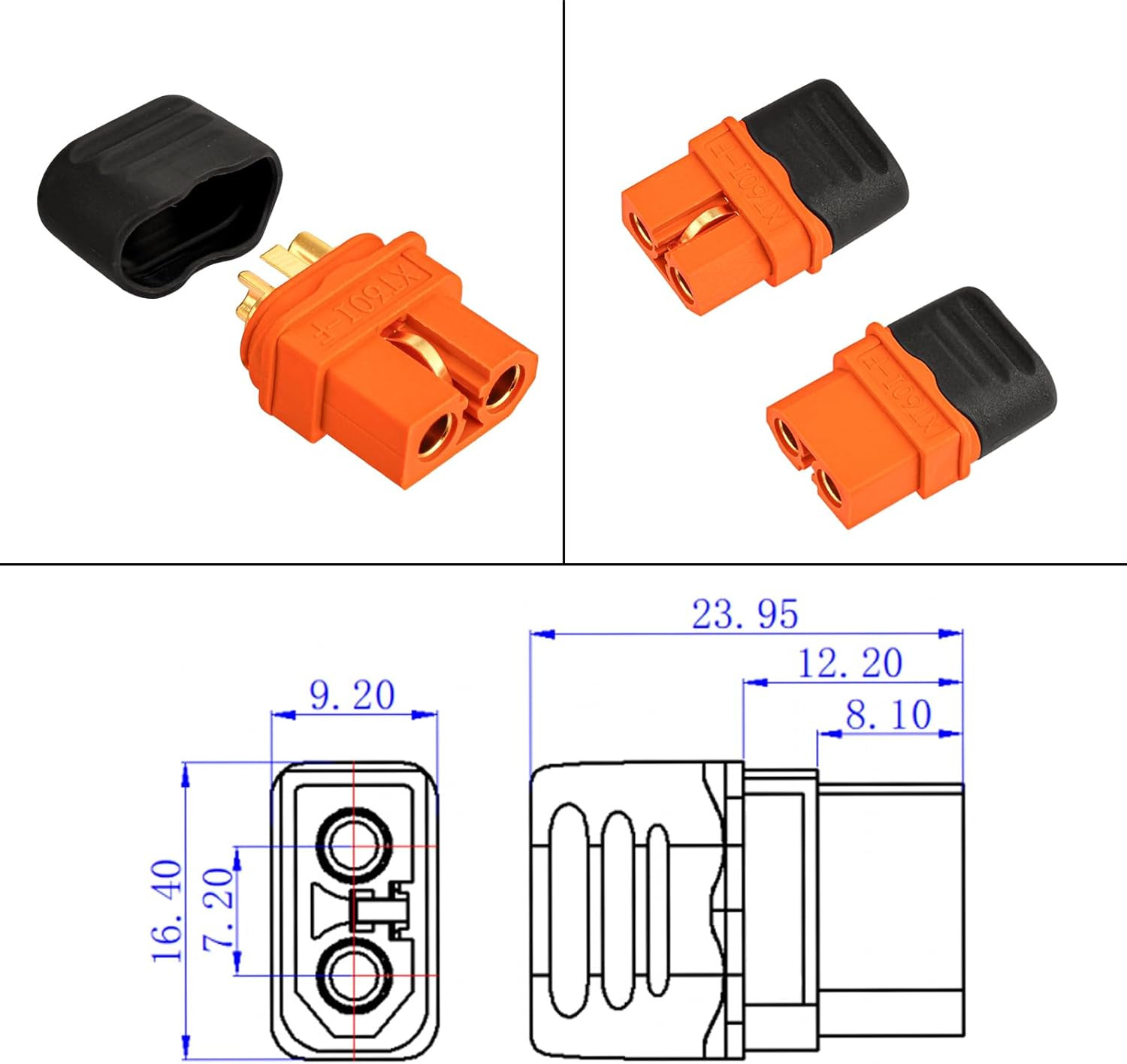 10AWG 2FT Solar to Xt60I Cable 2 10 25 35 50 75 100FT Solar Connector