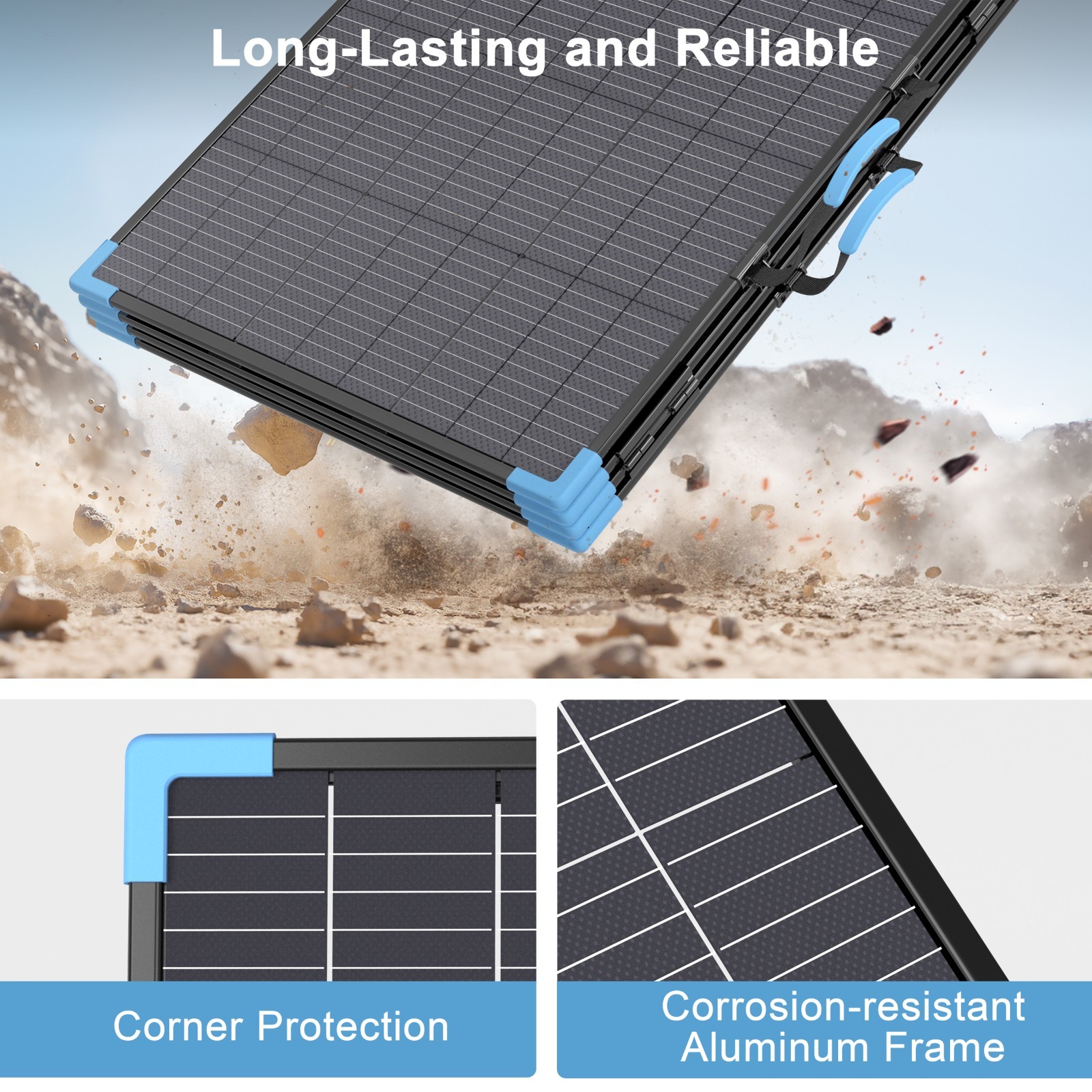 E-POWO 400W 220W 110W Bifacial Solar Panel for Power Stations Solar Generator RV