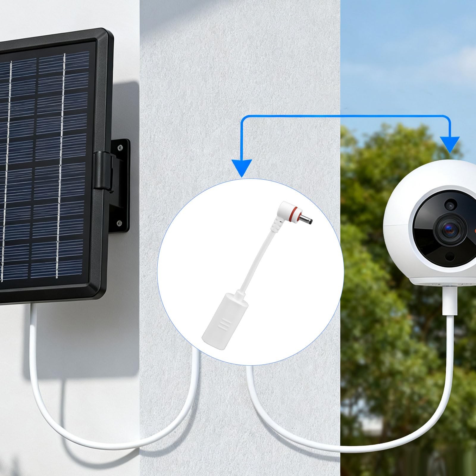 2pcs USB-C to Barrel Plug Adapter, USB C & DC3.5 Adapter Connect Jack Solar Pane