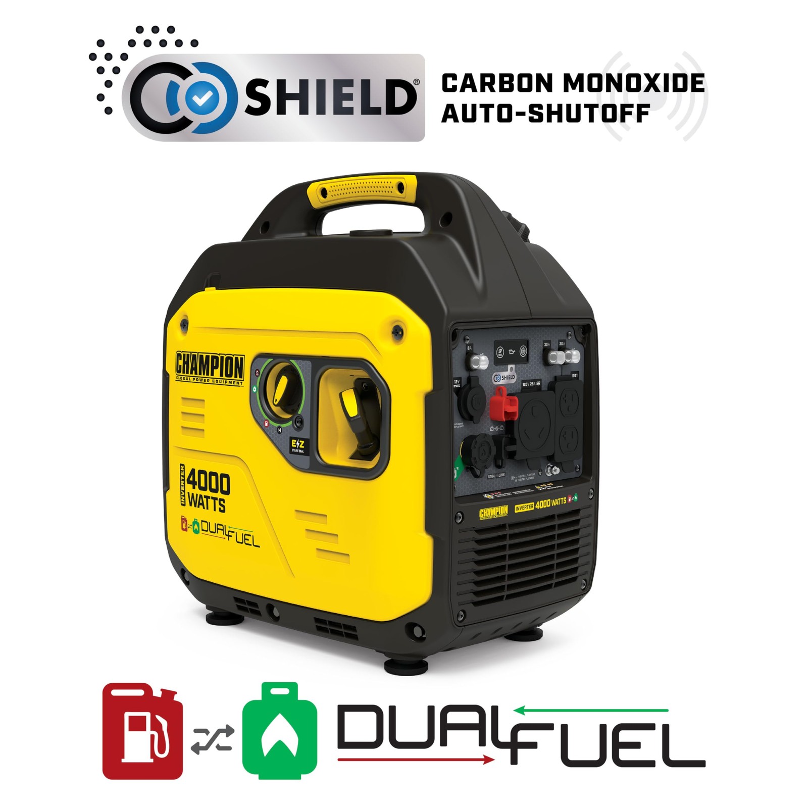 4000-Watt RV Ready Portable Inverter Generator with Quiet Technology and 3 Year
