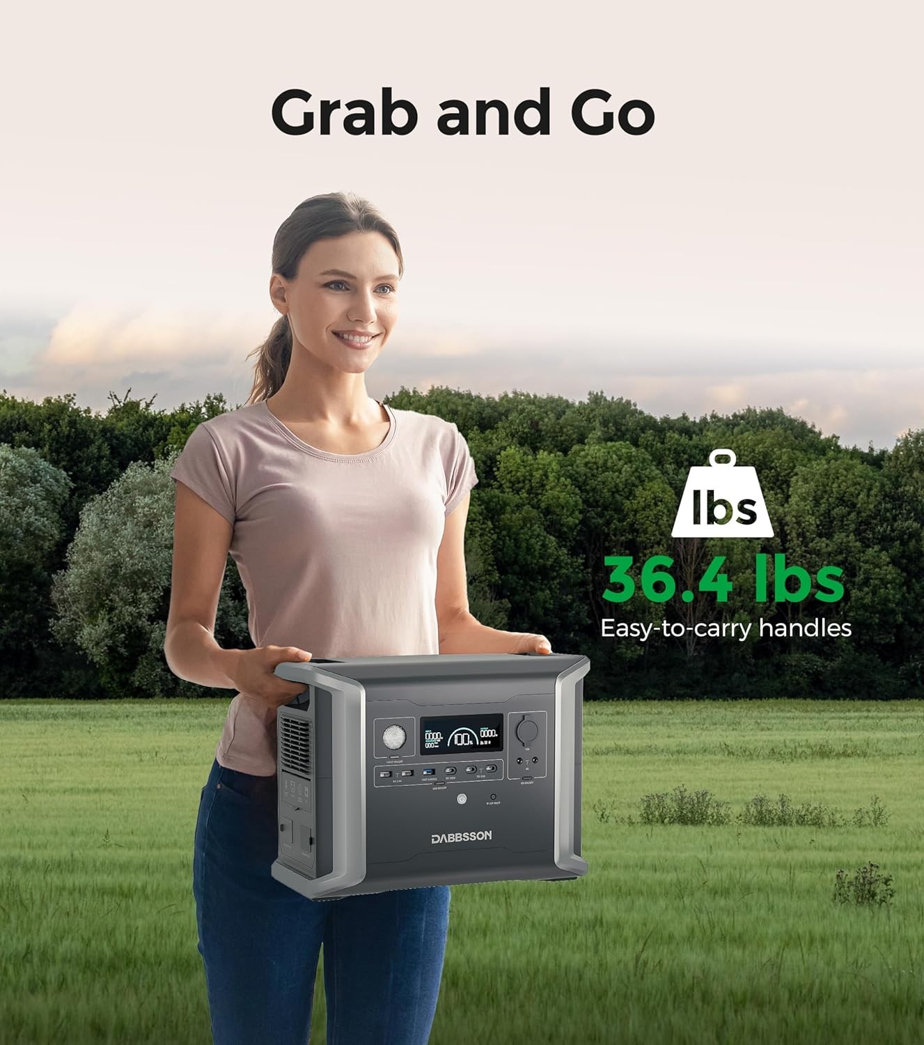 3000Wh Power Station Solar Generator LiFePO4 Battery MPPT Dabbsson DBS1300＆1700B