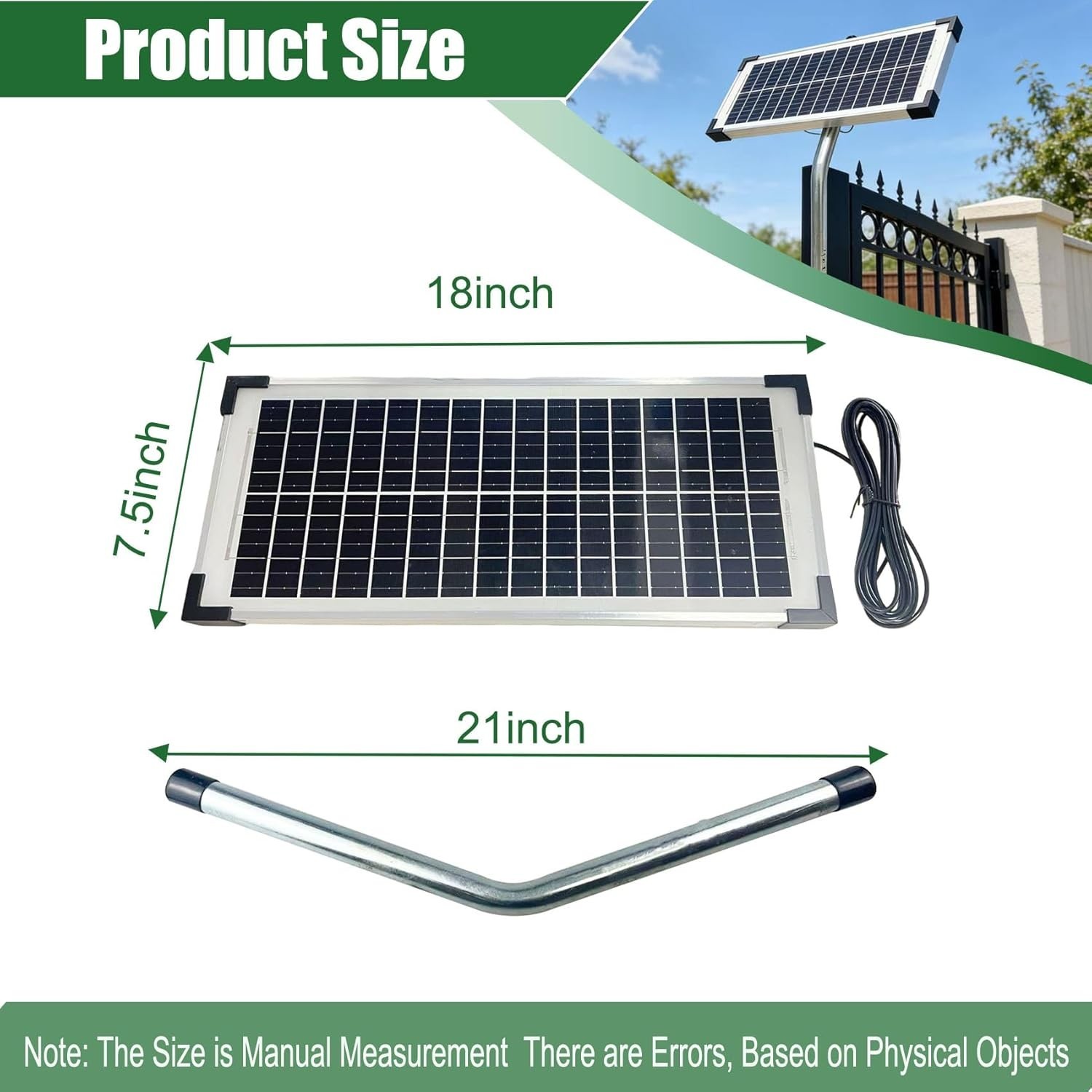 FM123 10 Watt Solar Panels Kit for Mighty Mule GTO PRO Automatic Gate Openers…