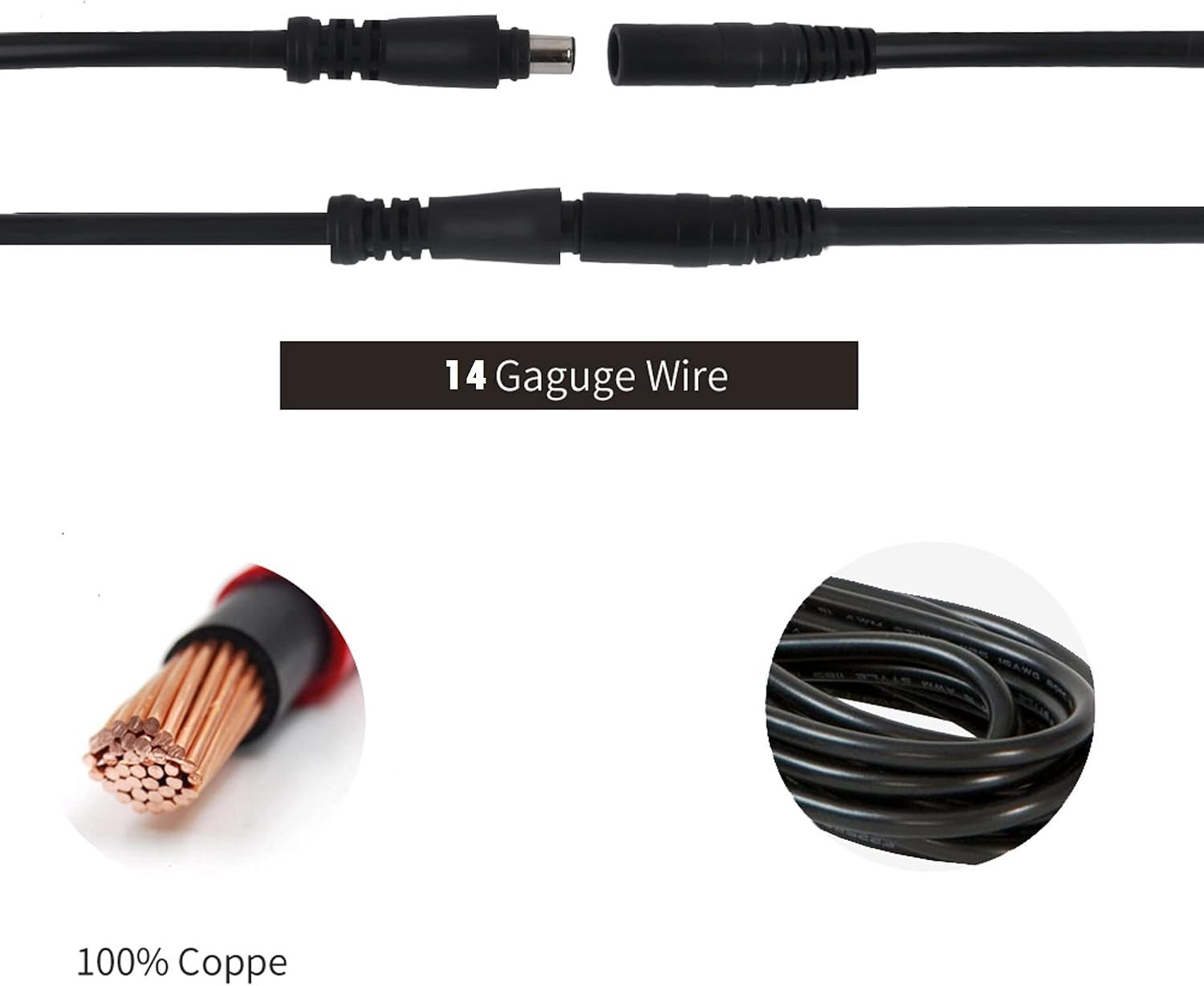 DC 8mm ExtensionCable 10Ft DC Power Plug for Solar Generator Portable Power S…