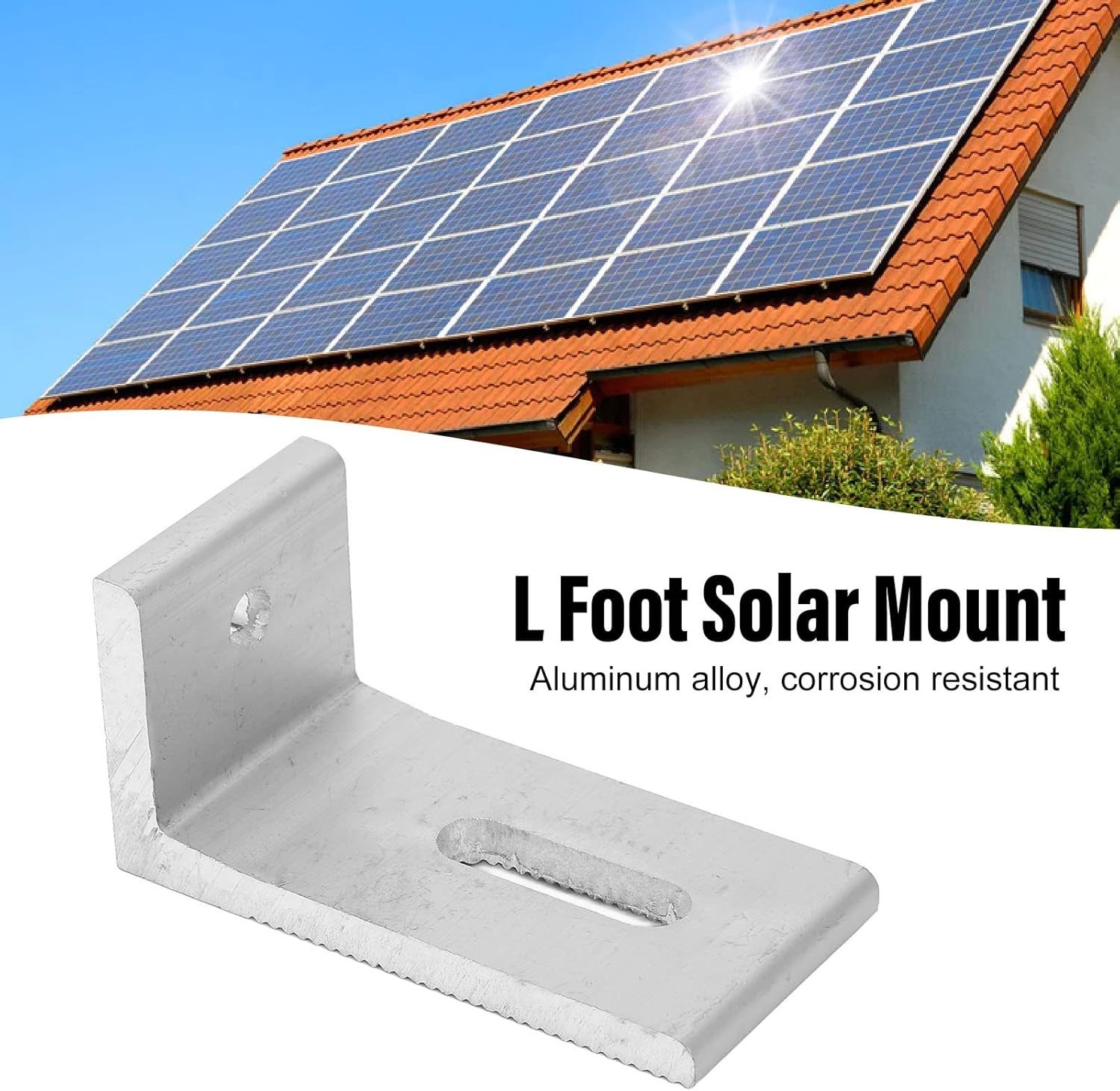 10-Pack Heavy-Duty Aluminum Alloy L-Foot Solar Mounts Photovoltaic Panel Moun…