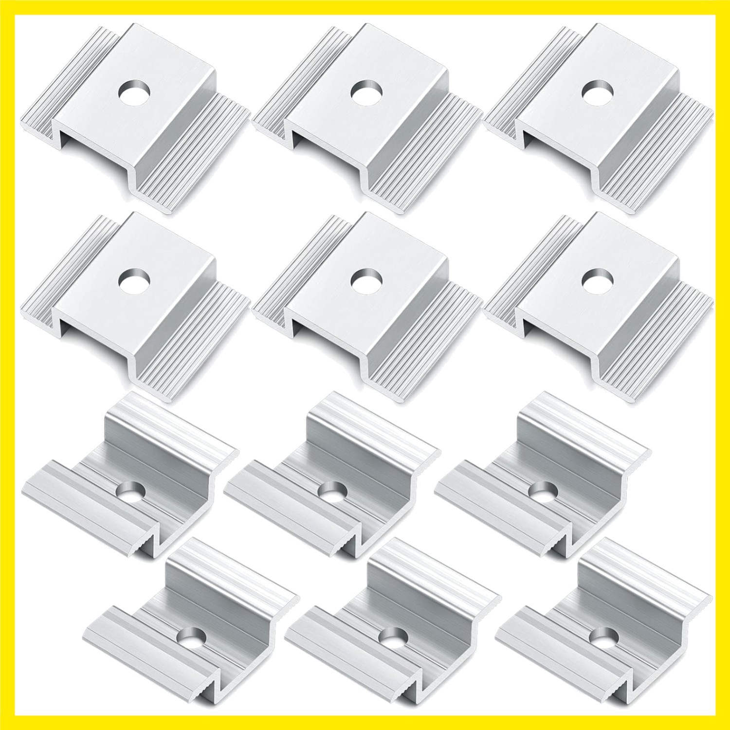 12 Pack Solar Panel Mid Clamps 1.06 Inch Solar Panel Bracket Aluminium Mounti…