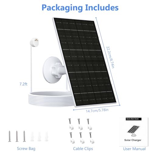 Solar Panel for Google Nest Camera, Solar Power Charger for Nest Cam Indoor &