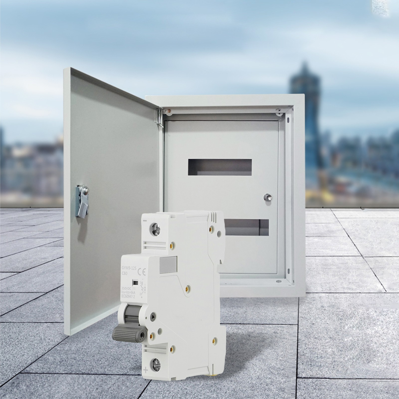 Flame Retardant ABS 1P DC Circuit Breaker with Short Circuit Protection
