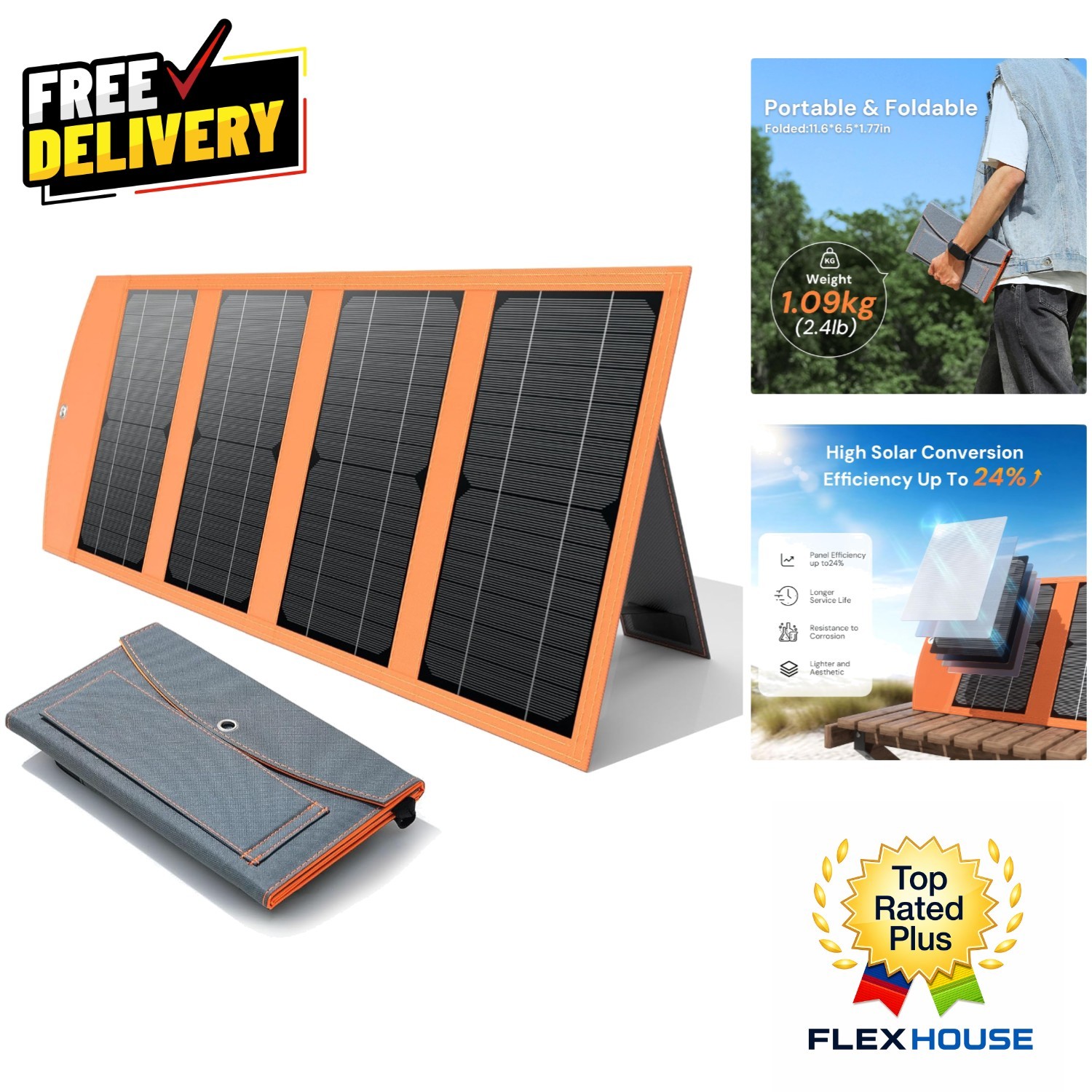 30W Foldable Solar Panel Charger – Fast Charging Solution for Travel & Outdoors